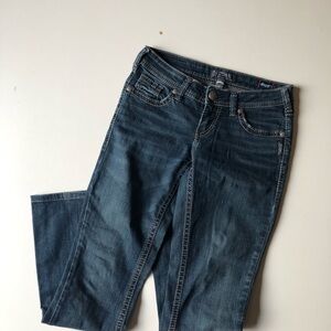 Silver Jeans Women's Dark Blue Straight Leg Jeans